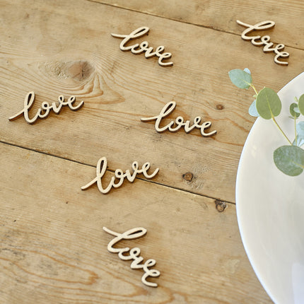 Love Table Confetti Wood 5,5 cm 25 stk