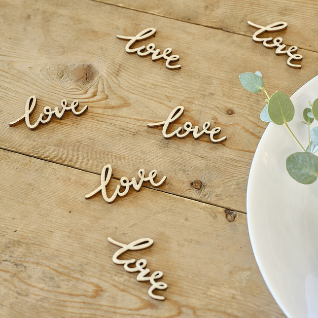 Love Table Confetti Wood 5,5 cm 25 stk