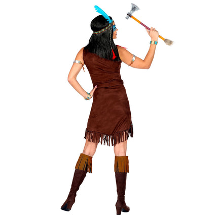 Indisk kjole brun til damer 3 dele