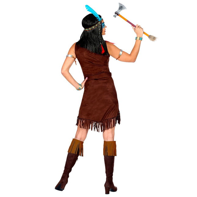 Indisk kjole brun til damer 3 dele