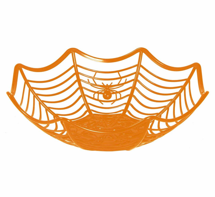 Orange Halloween-skål Spider 28 cm