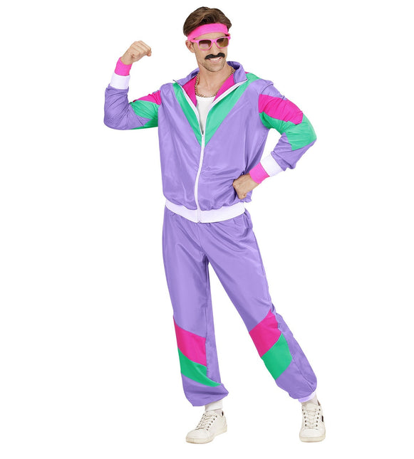 Neon 80S træningsdragt Faulty Lilac