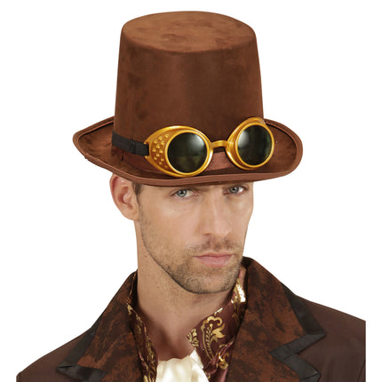Steampunk-hat brun