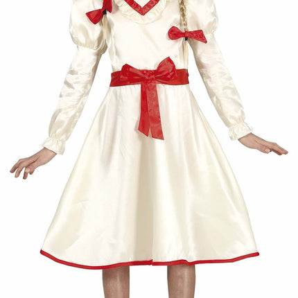 Annabelle Halloween-kostume pige hvid