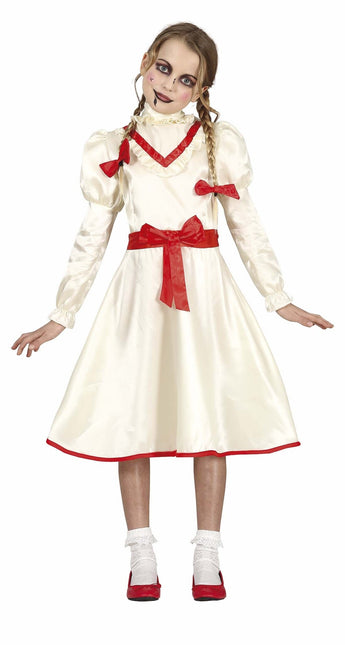Annabelle Halloween-kostume pige hvid