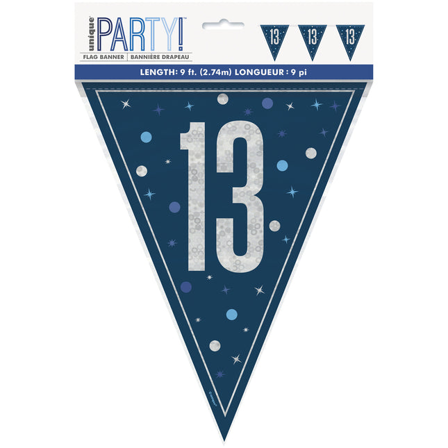 13 år Guirlande blå 2,5 m