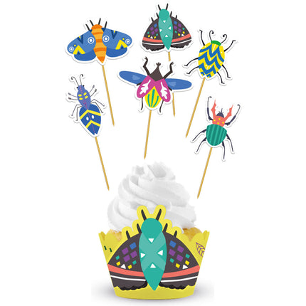 Bugs Cupcake Toppers 12 stk