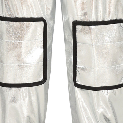 Astronautdragt, sølvfarvet dreng