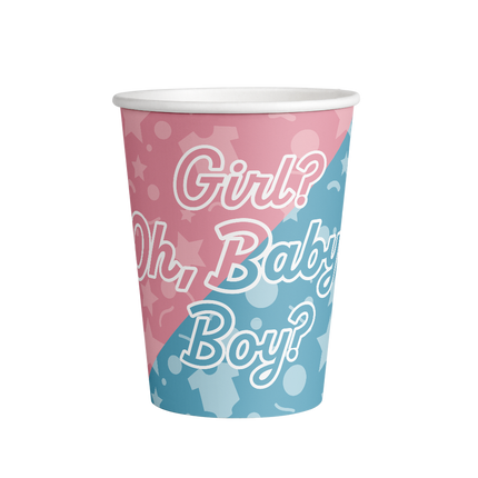 Gender Reveal Cups 9cm 8stk