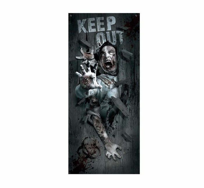 Halloween-dørplakat Zombie 180 cm x 80 cm