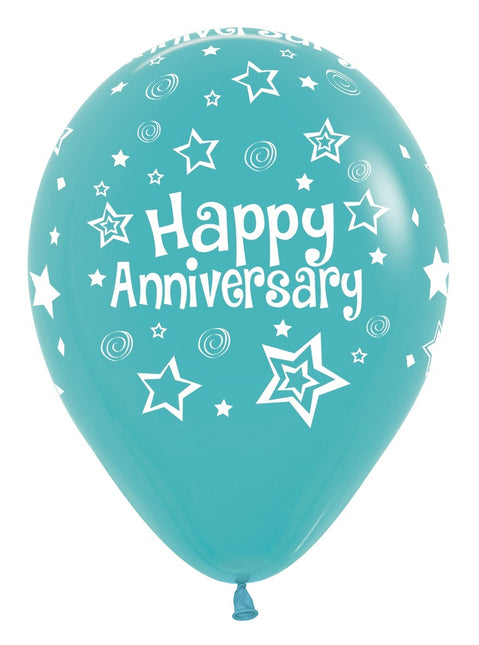 Balloner Happy Anniversary Mix 30cm 25stk