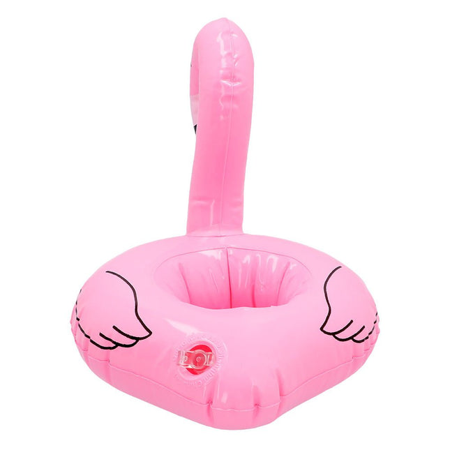 Flamingo Bekerhouder Opblaasbaar 18cm van Boland koop je bij Partywinkel