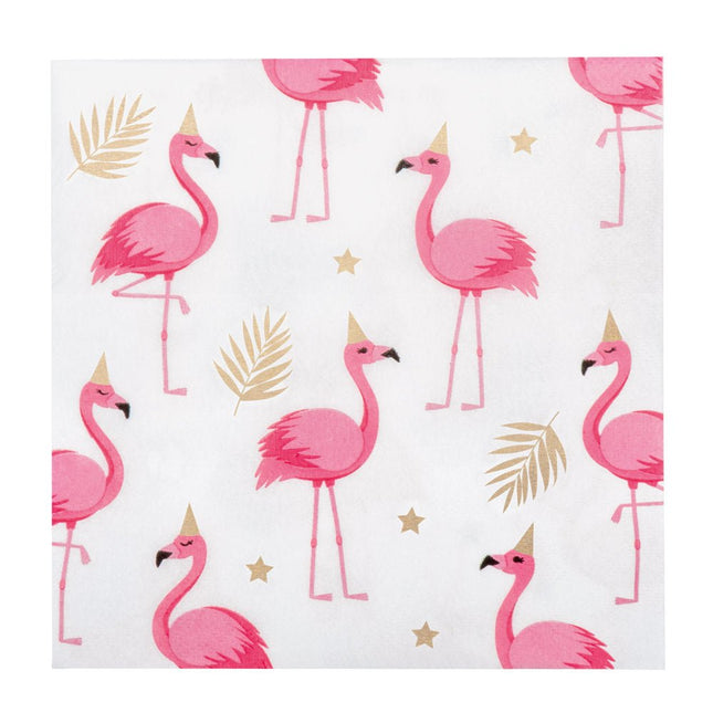 Flamingo Servetten Papier 33cm van Boland koop je bij Partywinkel