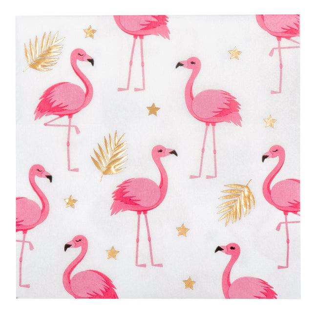 Flamingo Servetten Papier 33cm van Boland koop je bij Partywinkel