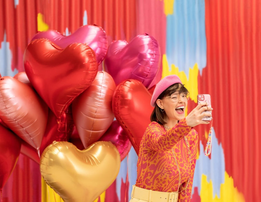 Hart Helium Ballon Rose Goud Leeg 75cm van Partydeco koop je bij Partywinkel