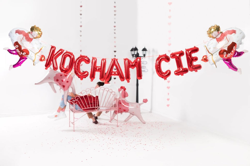 Rood Letterslinger Kocham Cię 2,85m van Partydeco koop je bij Partywinkel