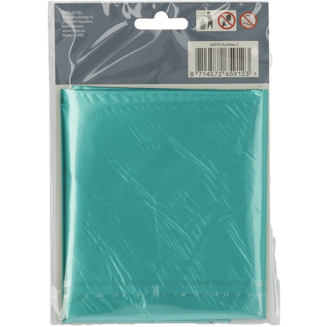 Folie Ballon Cijfer 2 Mat Groen XL 86cm leeg van Folat koop je bij Partywinkel