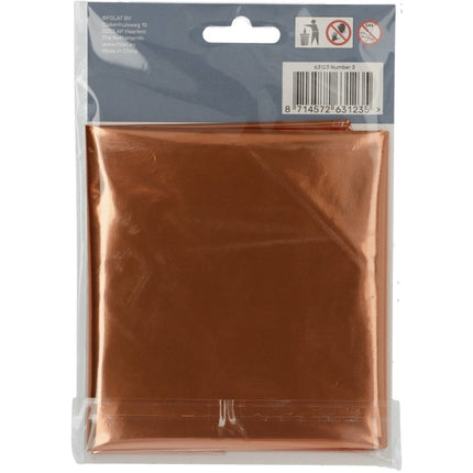 Folie Ballon Cijfer 3 Brons XL 86cm leeg van Folat koop je bij Partywinkel