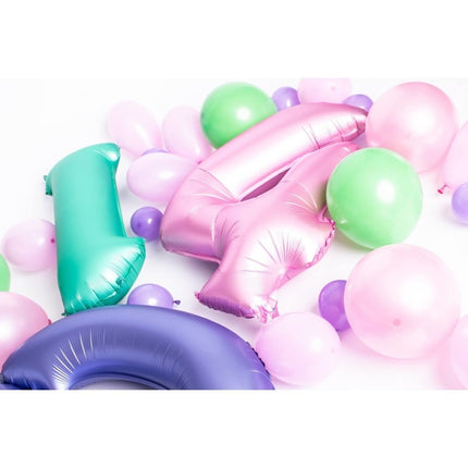 Folie Ballon Cijfer 5 Mat Groen XL 86cm leeg van Folat koop je bij Partywinkel