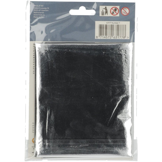 Folie Ballon Cijfer 7 Zilver Metallic XL 86cm leeg van Folat koop je bij Partywinkel