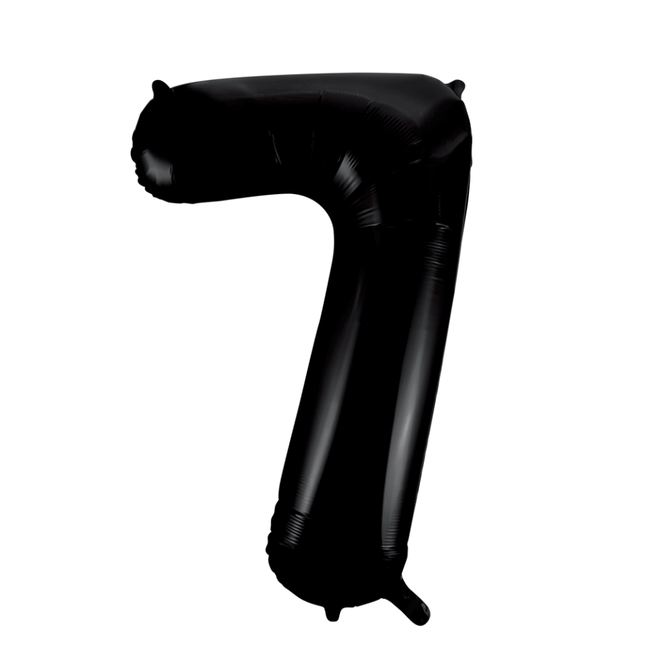 Folie Ballon Cijfer 7 Zwart XL 86cm leeg van WeFiesta koop je bij Partywinkel