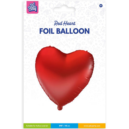 Folie ballon - Hart rood van Paper Dreams koop je bij Partywinkel