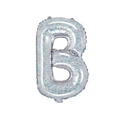 Folie Ballon Letter B Holografisch Leeg 35cm van Partydeco koop je bij Partywinkel