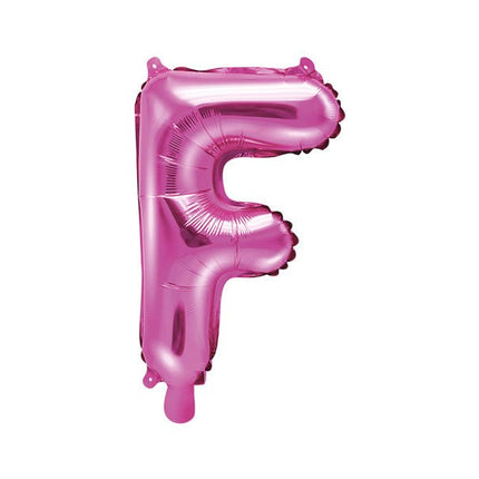 Folie Ballon Letter F Roze Leeg 35cm van Partydeco koop je bij Partywinkel