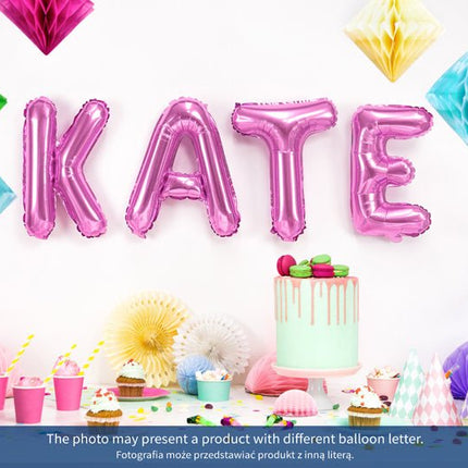 Folie Ballon Letter F Roze Leeg 35cm van Partydeco koop je bij Partywinkel