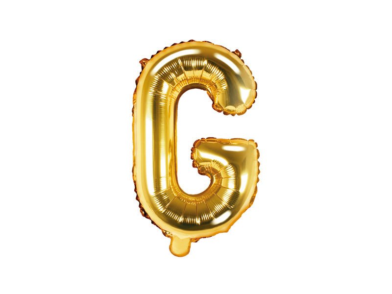 Folie Ballon Letter G Goud Leeg 35cm van Partydeco koop je bij Partywinkel