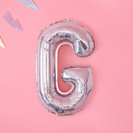 Folie Ballon Letter G Holografisch Leeg 35cm van Partydeco koop je bij Partywinkel