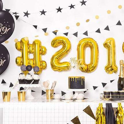 Folie Ballon Letter  Goud Leeg 35cm van Partydeco koop je bij Partywinkel