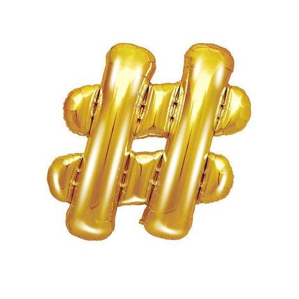 Folie Ballon Letter  Goud Leeg 35cm van Partydeco koop je bij Partywinkel