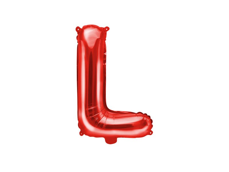 Folie Ballon Letter L Rood Leeg 35cm van Partydeco koop je bij Partywinkel