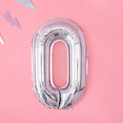 Folie Ballon Letter O Holografisch Leeg 35cm van Partydeco koop je bij Partywinkel