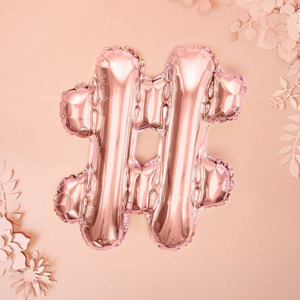 Folie Ballon Letter  Rose Goud Leeg 35cm van Partydeco koop je bij Partywinkel
