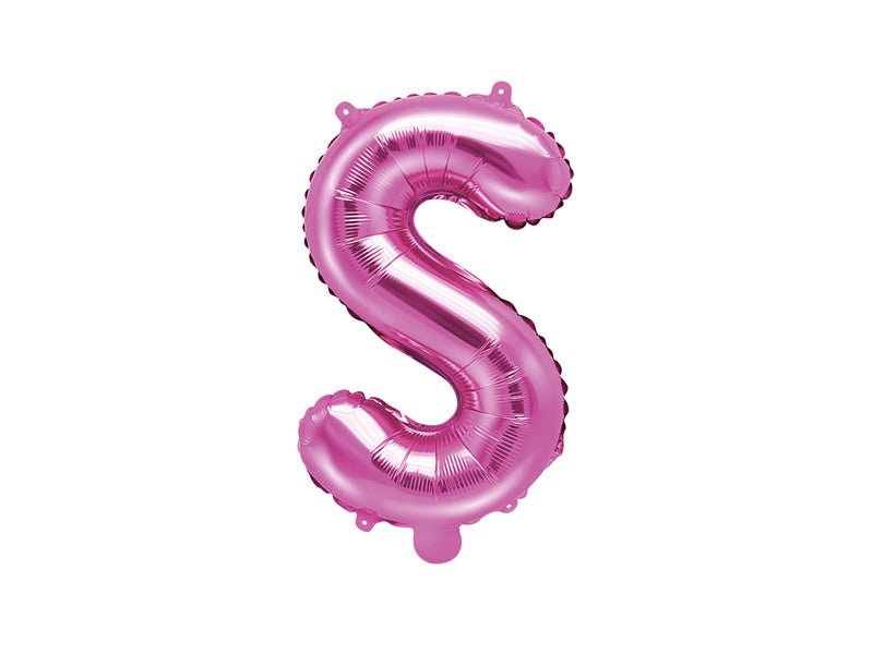 Folie Ballon Letter S Roze Leeg 35cm van Partydeco koop je bij Partywinkel
