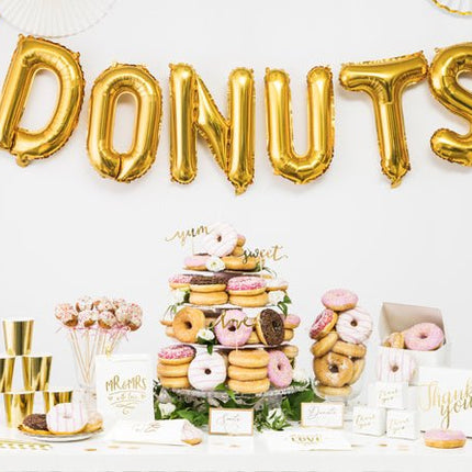 Folie Ballon Letter U Goud Leeg 35cm van Partydeco koop je bij Partywinkel