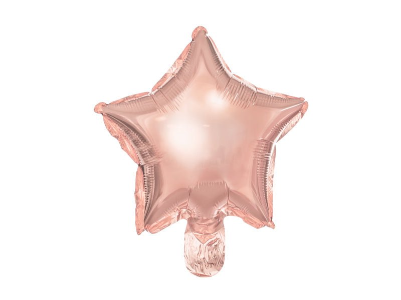Folie Ballon Ster Rose Goud Leeg 25cm 25st van Partydeco koop je bij Partywinkel