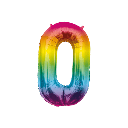 Folie Balloon 86cm 0 Regenboog van Paper Dreams koop je bij Partywinkel