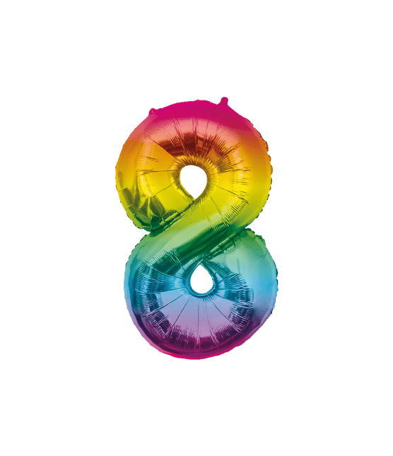 Folie Balloon 86cm 8 Regenboog van Paper Dreams koop je bij Partywinkel
