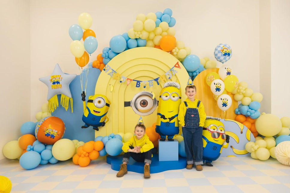Folie Helium Ballon Minions 35x35cm Blauw Leeg van Partydeco koop je bij Partywinkel