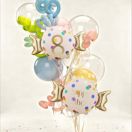 Folieballon Candy Happy Birthday, 61x37 cm, mix van Partydeco koop je bij Partywinkel