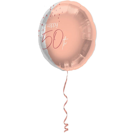 Folieballon Elegant Lush Blush 50 Jaar - 45cm van Folat koop je bij Partywinkel