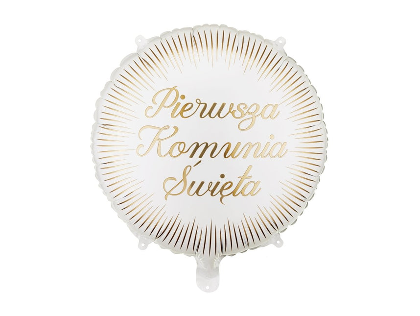 Folieballon, pastille, "Eerste Heilige Communie", 35x35 cm, mix van Partydeco koop je bij Partywinkel