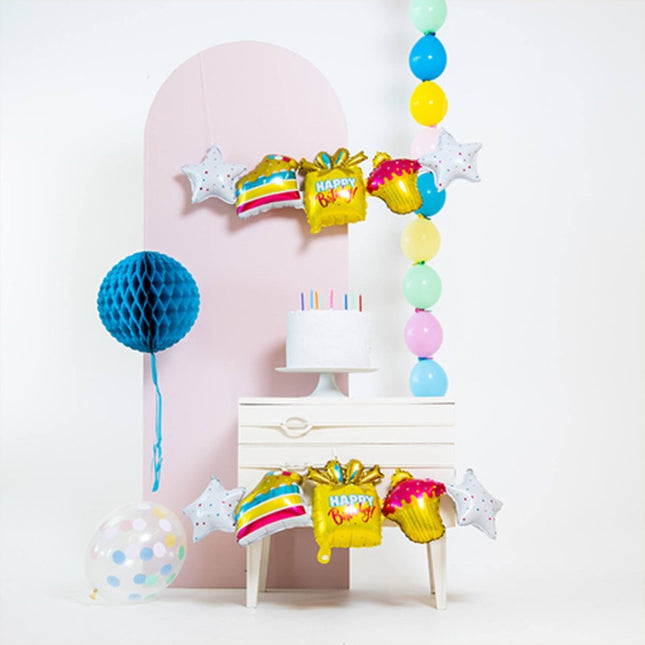 Folieballonnen Slinger 'Happy Birthday' - 2 stuks van Folat koop je bij Partywinkel