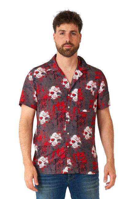 Friday the 13th Overhemd Korte Mouwen Heren OppoSuits van OppoSuits koop je bij Partywinkel