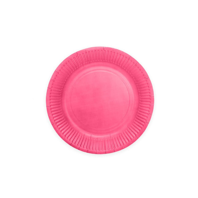Fuchsia Borden Papier 23cm 16st van WeFiesta koop je bij Partywinkel