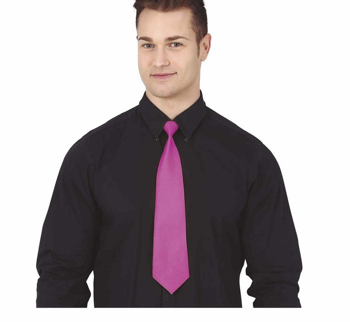 Fuchsia Stropdas 40cm van Fiestas Guirca koop je bij Partywinkel