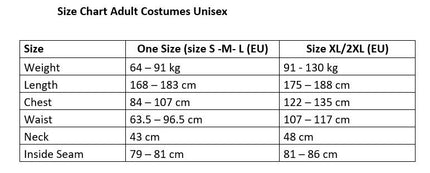 Halloween-kostume, sort, spøgelse til mænd, 3-delt